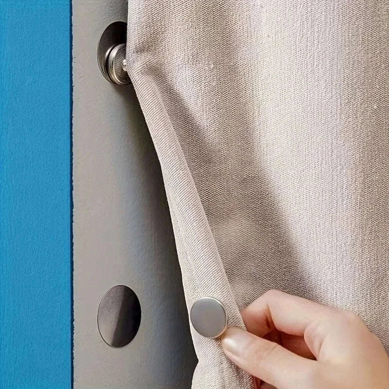 AuraHooks Magnetic Curtain Tieback for Clean, Polished Drapes-8 pairs / 17mm