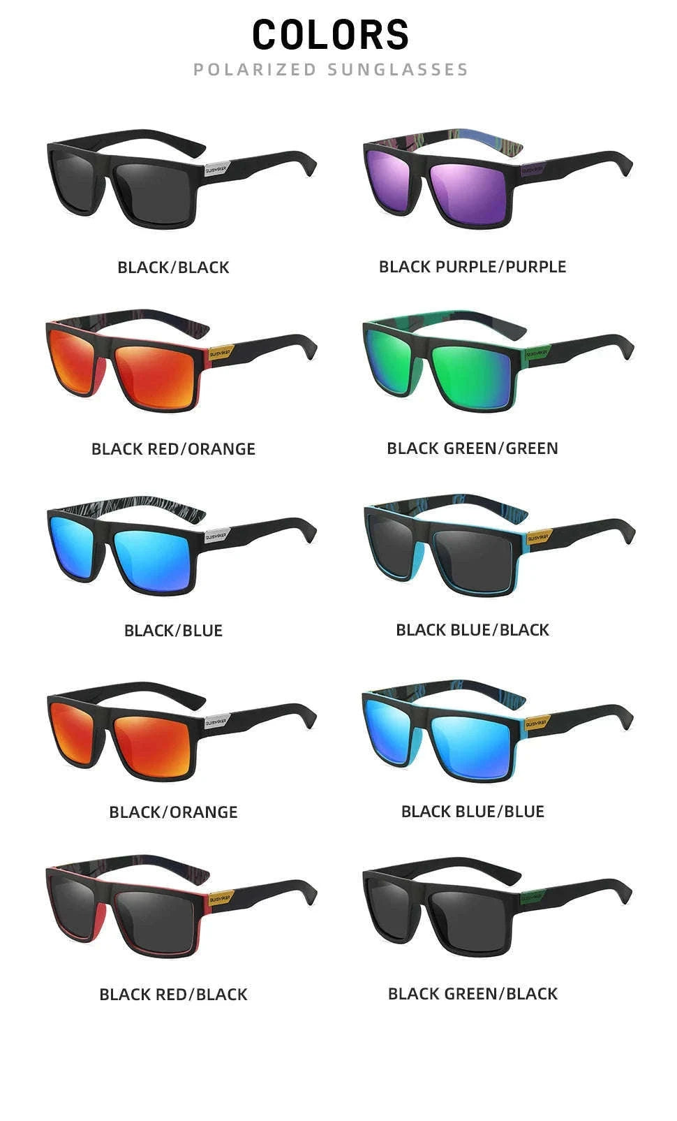 AuraVibe Polarized Sunglasses for Clear, Comfortable Outdoor Vision-F5