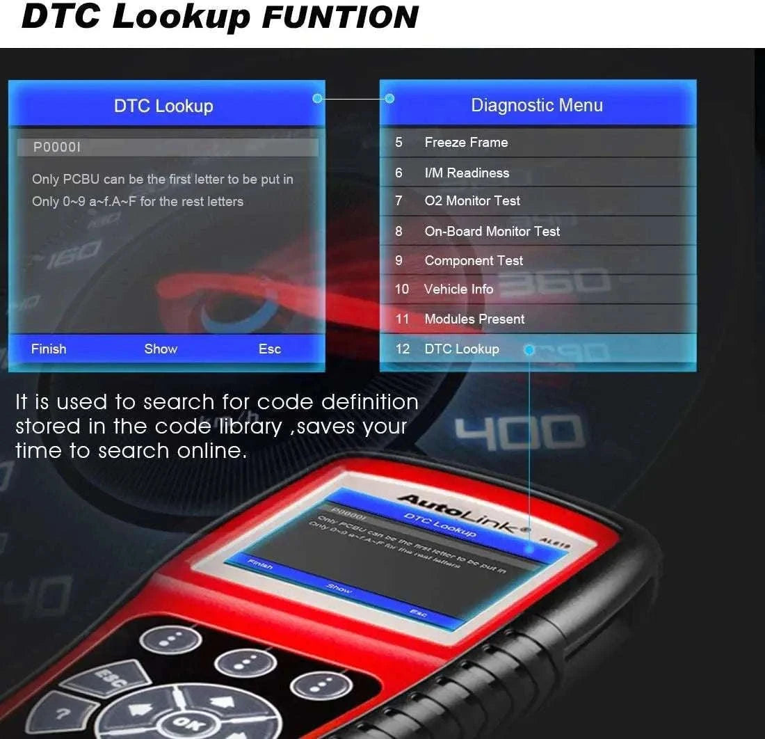 Autel AL619 OBD2 Scanner ABS SRS Car Diagnostic Code Reader-AL619 / Polish / UNITED KINGDOM
