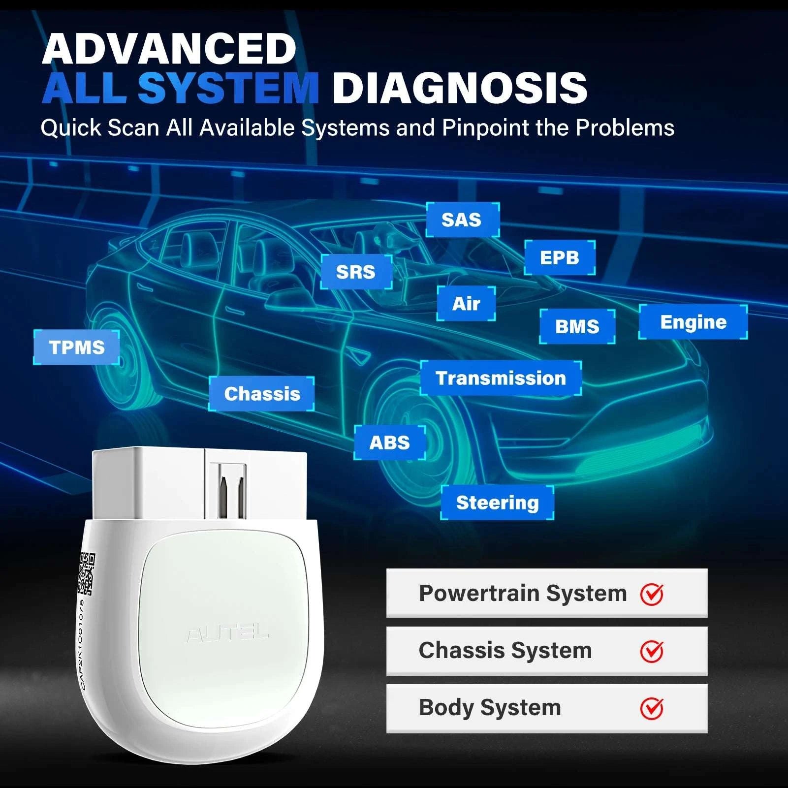 Autel AP200 Bluetooth OBD2 Scanner Full System Car Diagnostic Tool-Original / GERMANY