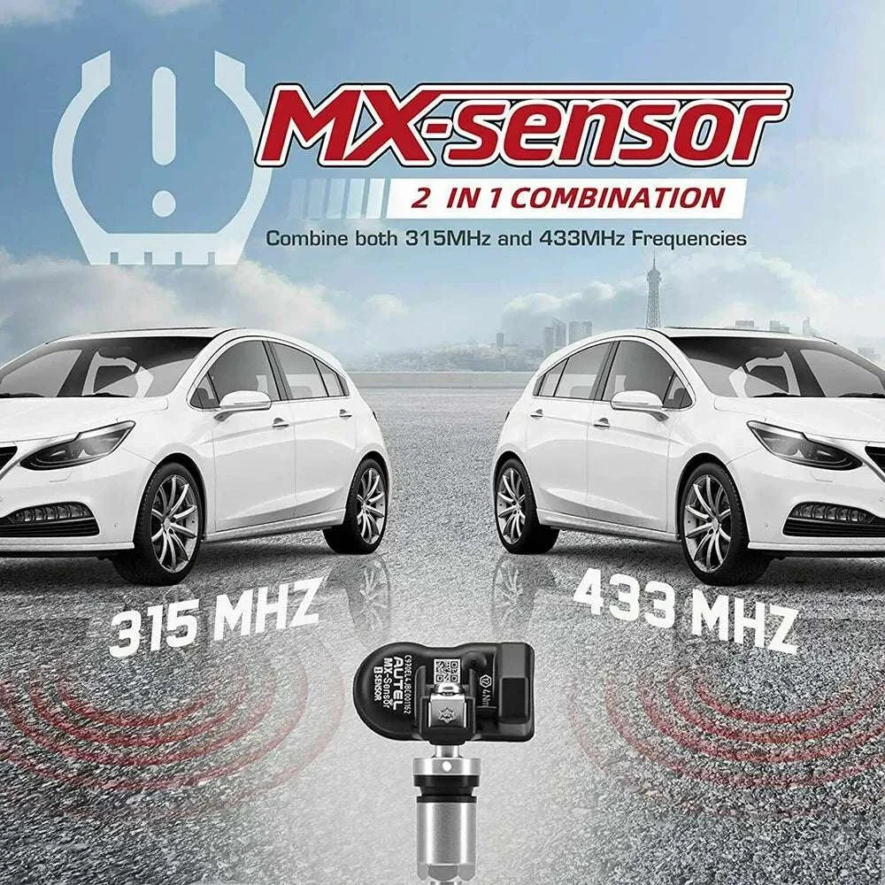 Autel MX-Sensor 2-in-1 TPMS Sensor 315MHz & 433MHz Programmable-4 rubber sensor / United States