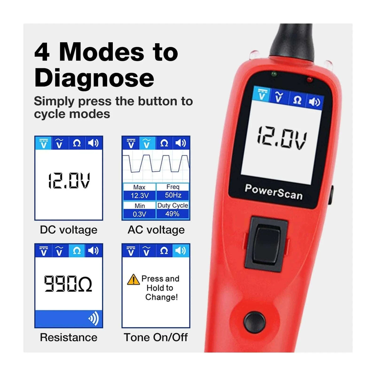 Autel PowerScan PS100 Circuit Tester 12V/24V Automotive Probe Kit-france