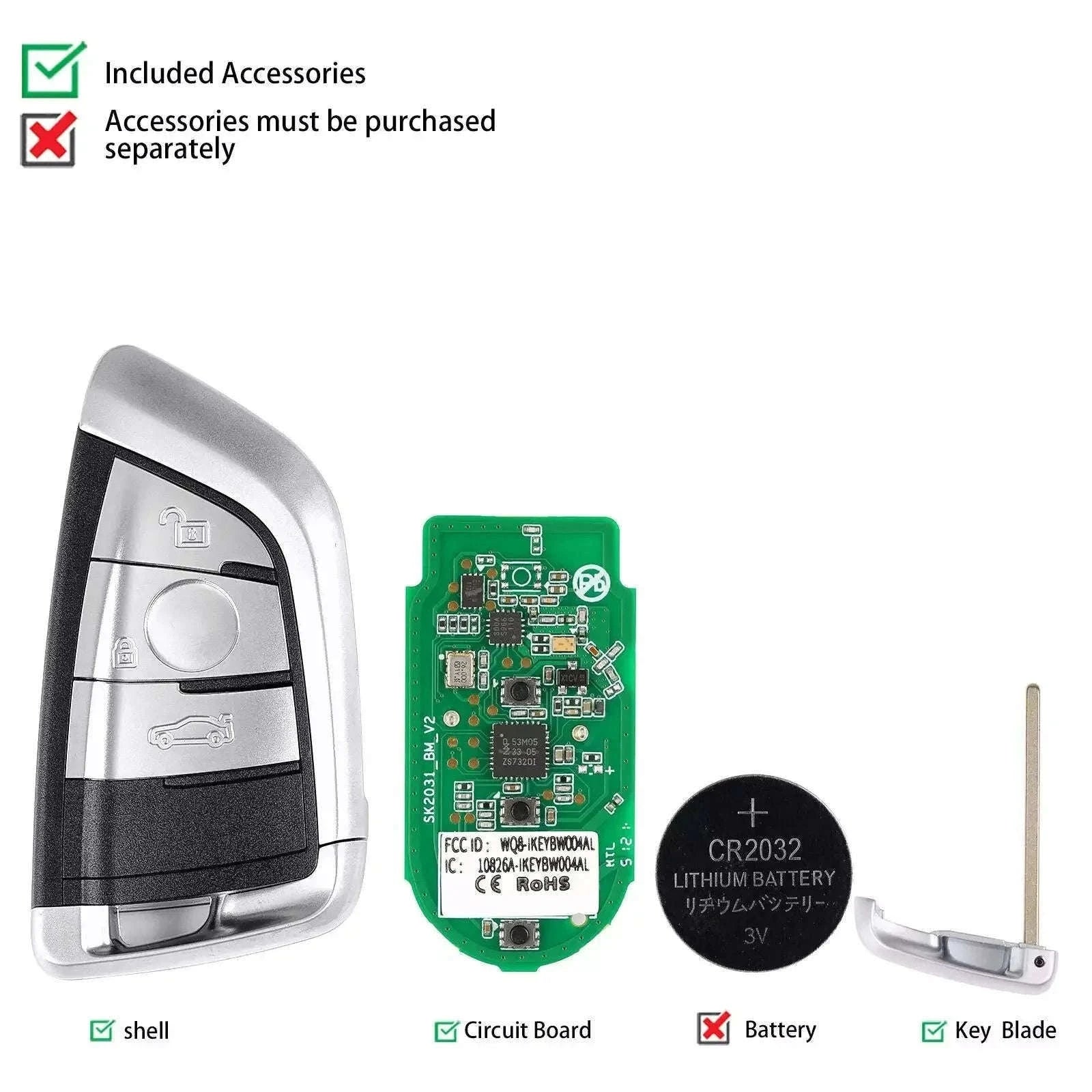 Autel Razor IKEYBW003AL 3-Button Smart Key for BMW-China Mainland