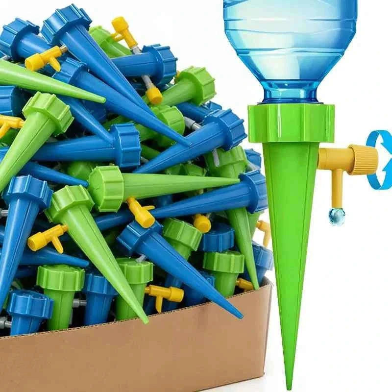 Auto Adjustable Drip Spike Watering System-6pcs Green