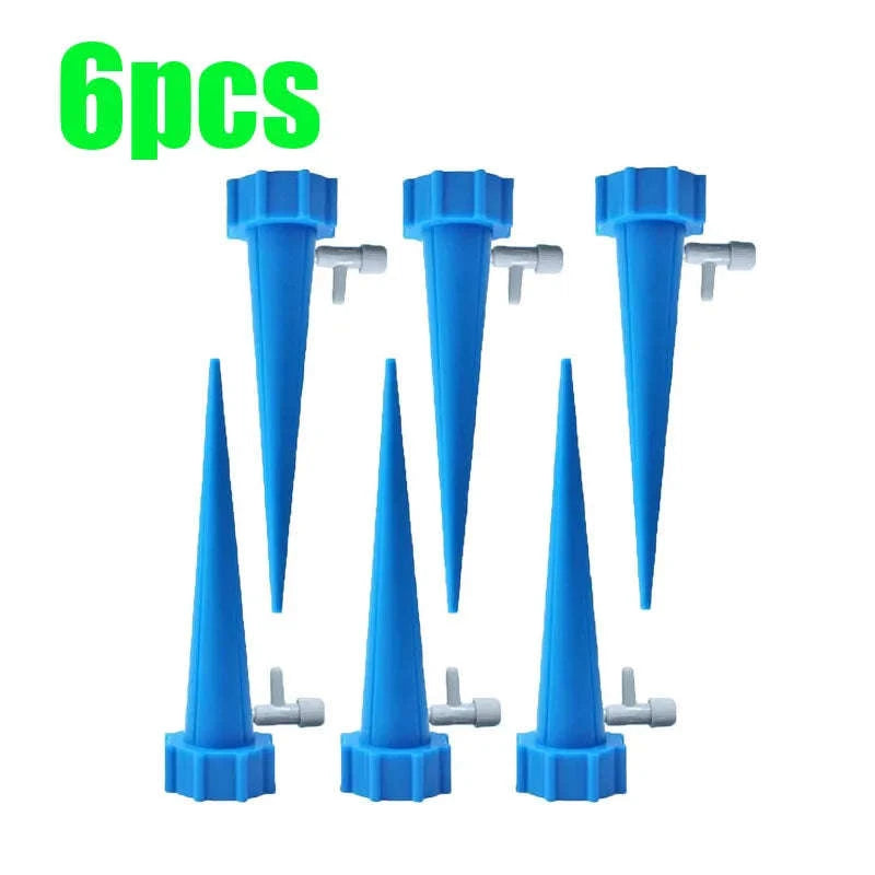 Auto Adjustable Drip Spike Watering System-6pcs Green