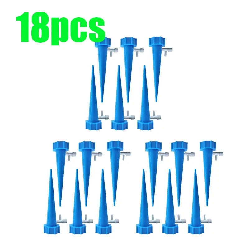 Auto Adjustable Drip Spike Watering System-6pcs Green