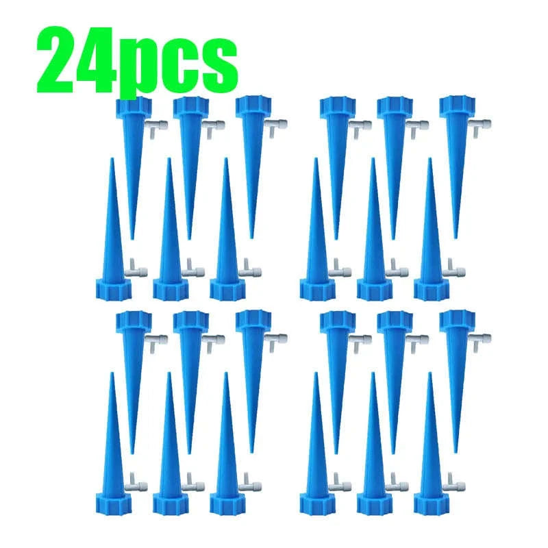 Auto Adjustable Drip Spike Watering System-6pcs Green