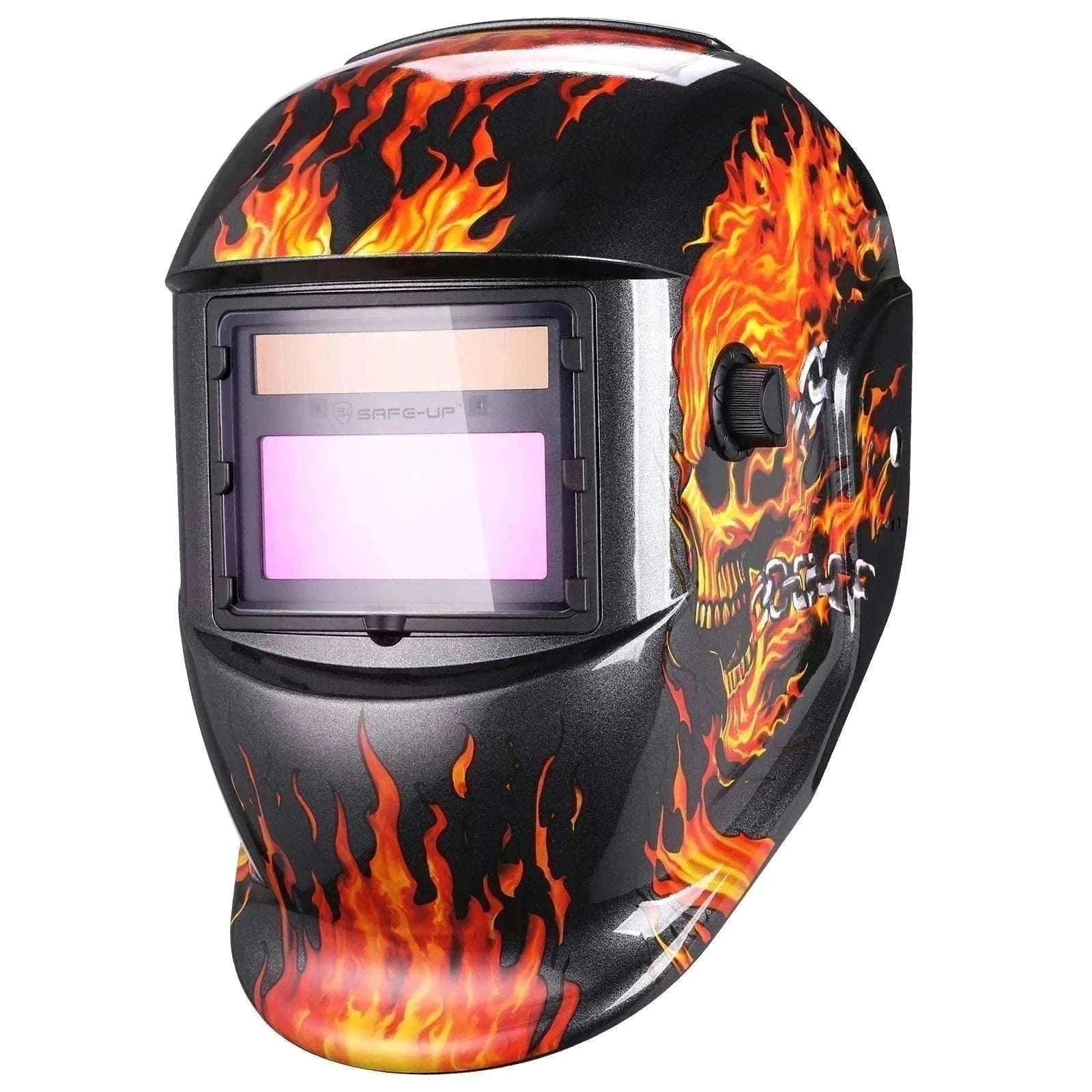 Auto-Darkening Welding Helmet 1/1/1/1 True Color 4 Sensors-UN9k Black