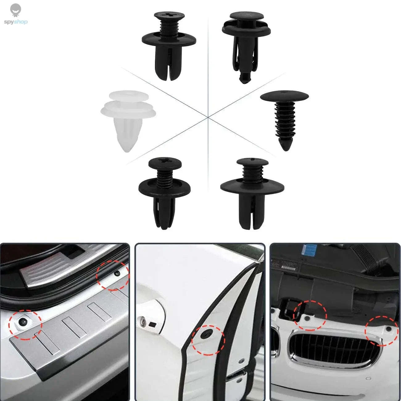 Auto Fastener Clip Mixed Car Body Push Retainer Kit-A 50Pcs(Bag) no Tool