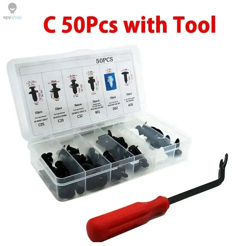 Auto Fastener Clip Mixed Car Body Push Retainer Kit-A 50Pcs(Bag) no Tool