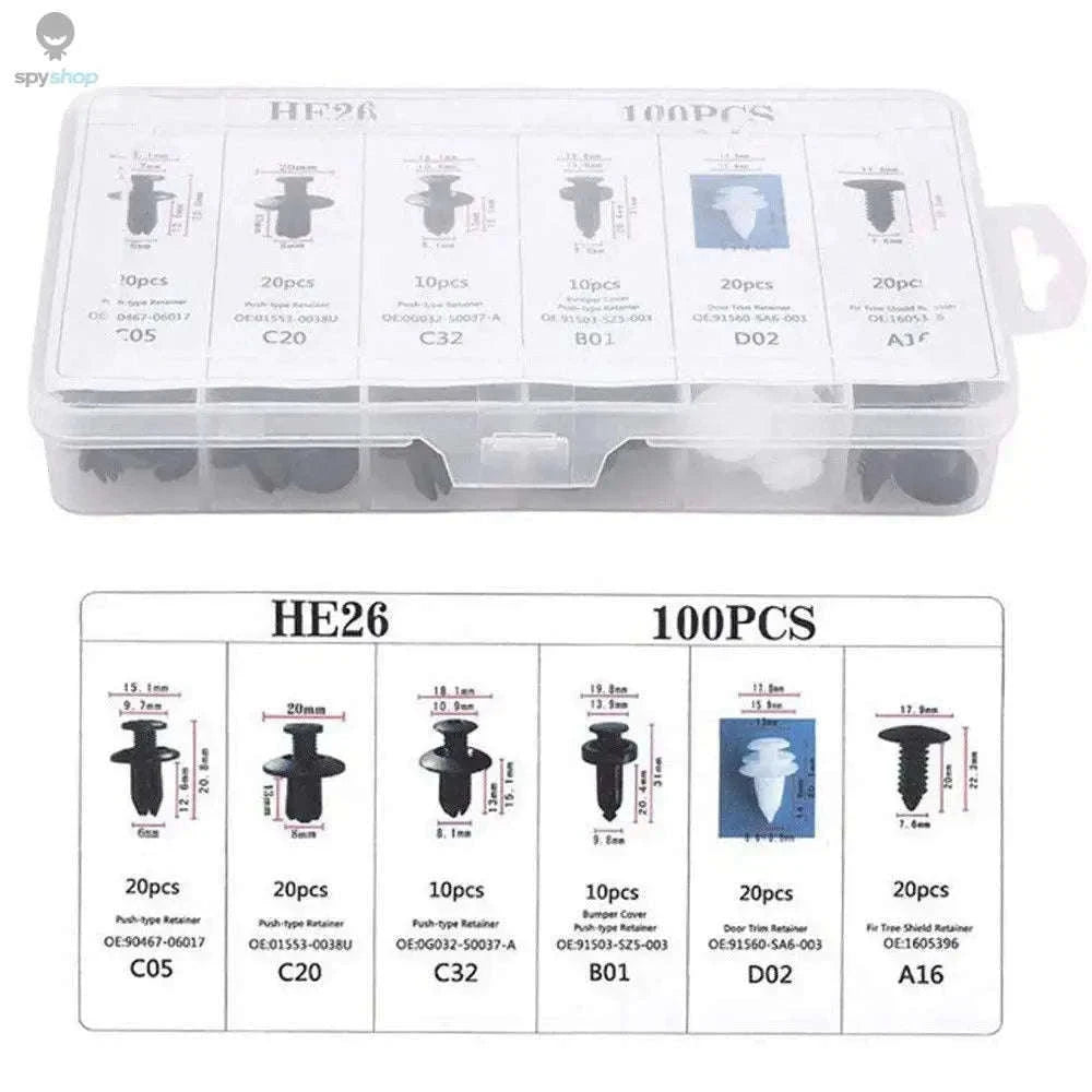 Auto Fastener Clip Mixed Car Body Push Retainer Kit-A 50Pcs(Bag) no Tool