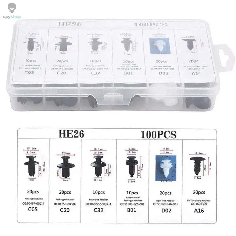 Auto Fastener Clip Mixed Car Body Push Retainer Kit-A 50Pcs(Bag) no Tool