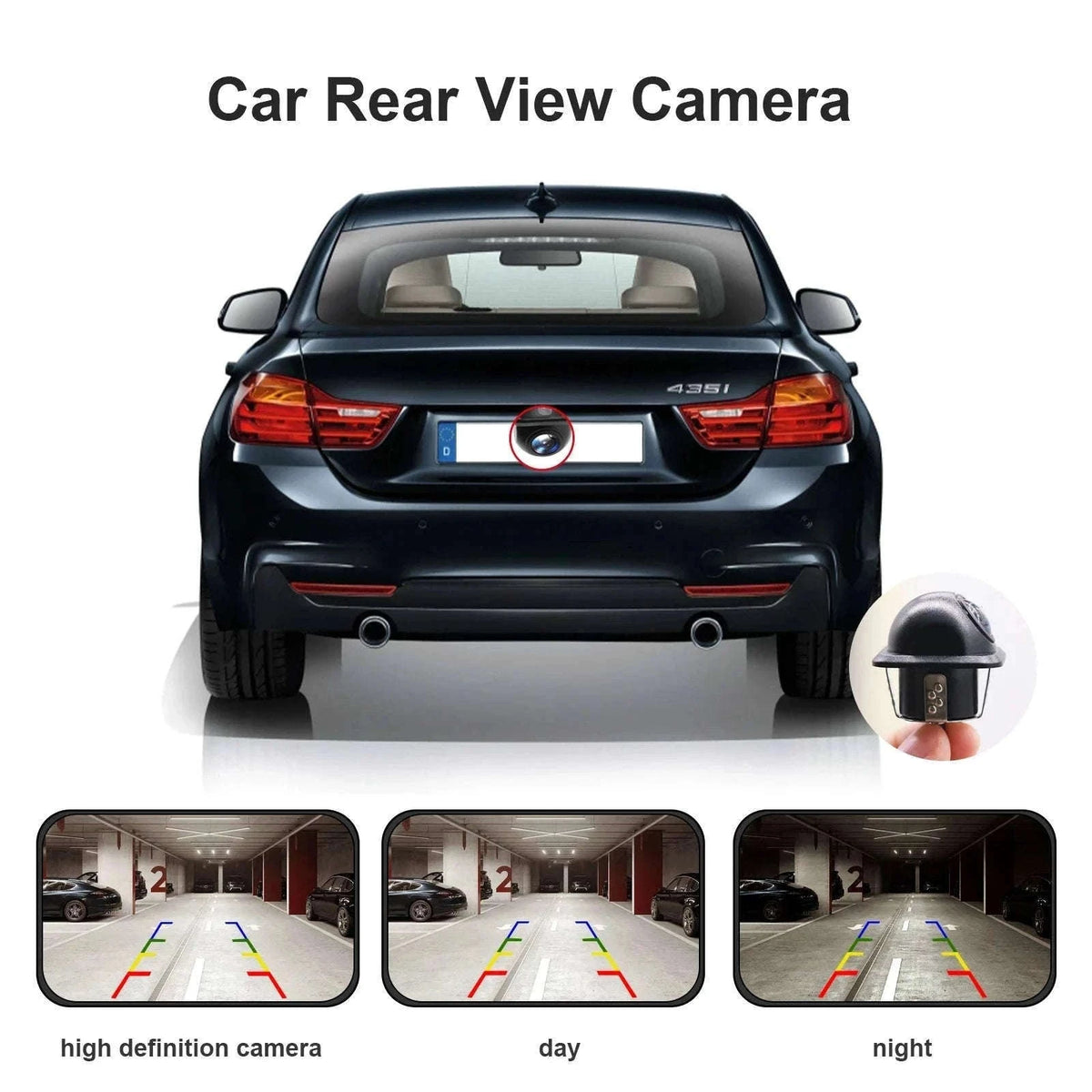 AUTOABC AHD 720P Waterproof Car Rear View Camera, 175°-Universal Camera / United States / 12 V