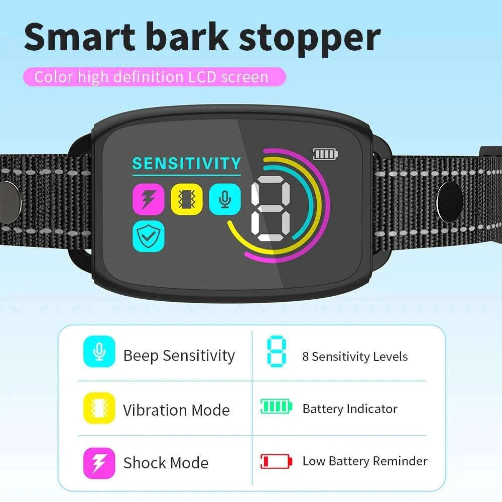 Automatic Anti Bark Dog Collar with Rechargeable Waterproof Design-Default Title