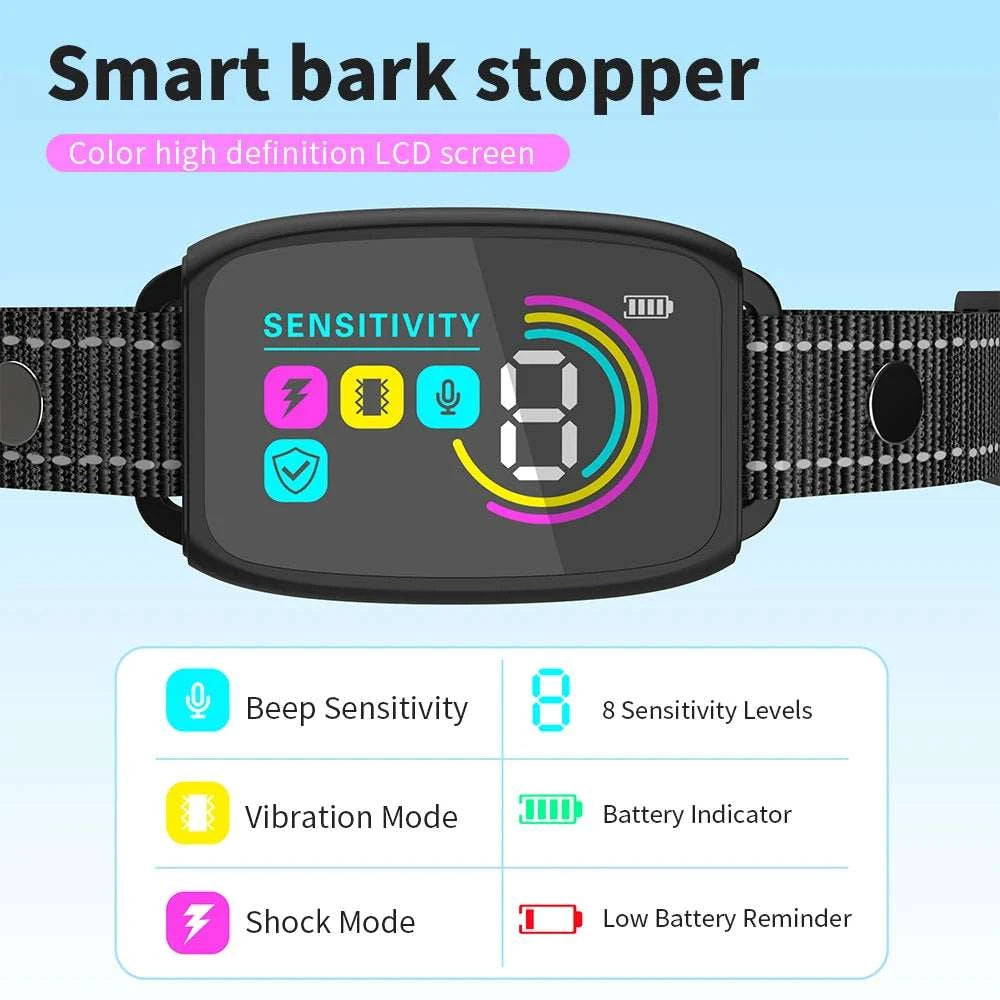 Automatic Anti Bark Dog Collar with Rechargeable Waterproof Design-Default Title