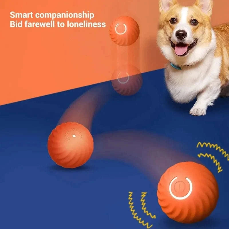 Automatic Bouncing Dog Ball Interactive Toy-Orange