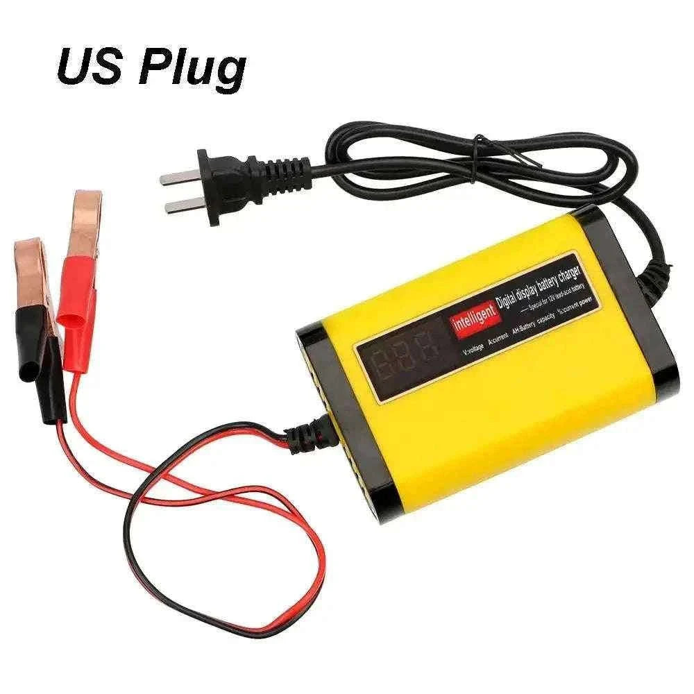 Automatic Car Battery Charger with LCD Display and 2A Charging-EU Plug