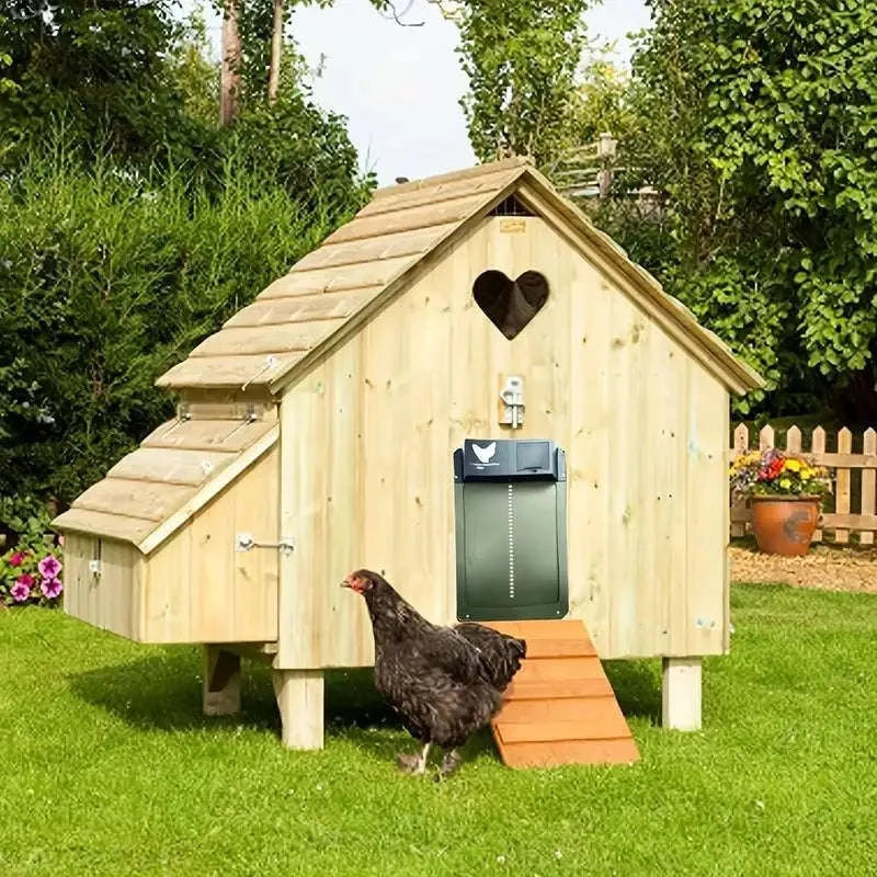 Automatic Chicken Coop Door with Light Sensor Control-Brown