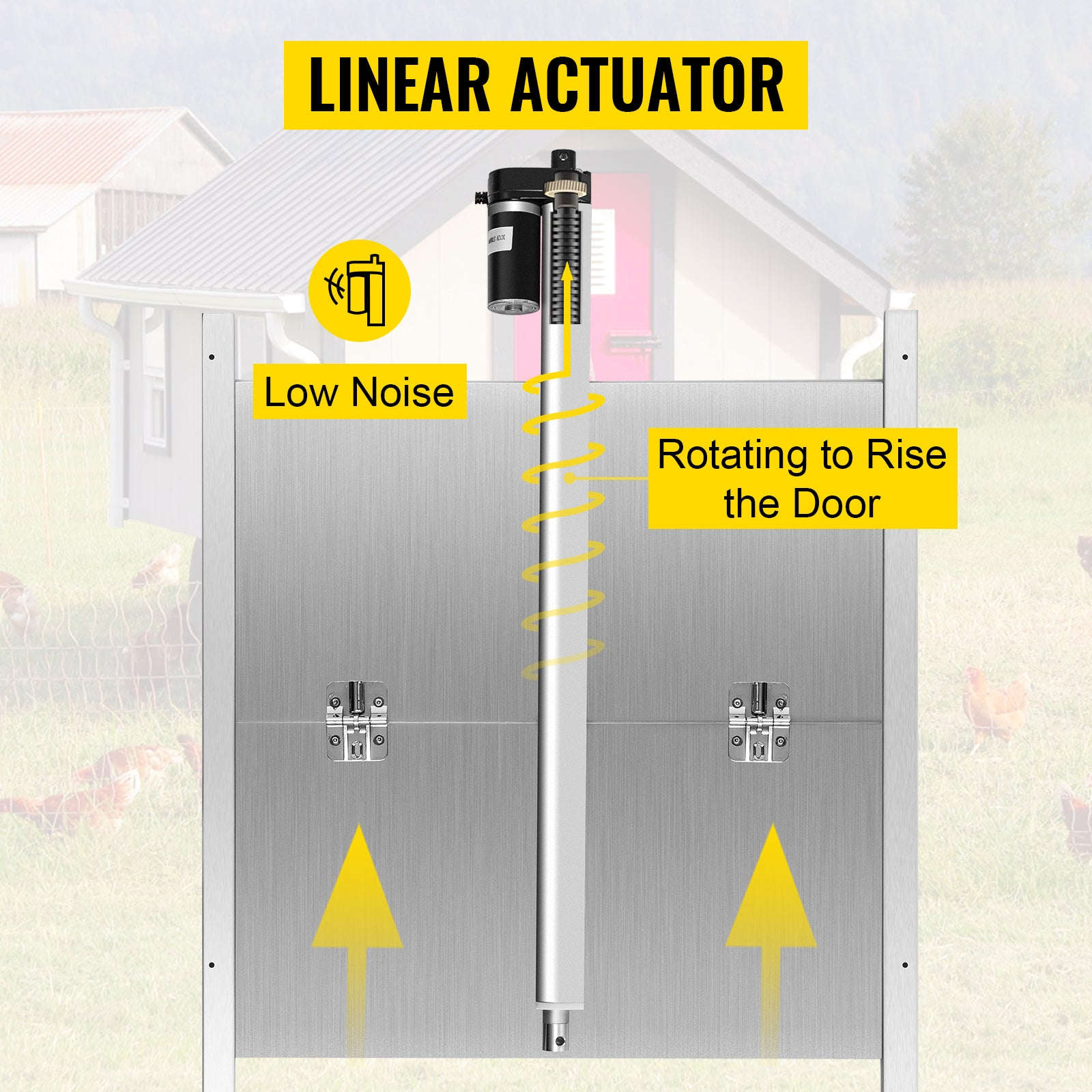 Automatic Chicken Coop Door with Timer, Light Sensor & 2 Remotes-EU plug / 11.8 x 11.8 in / france