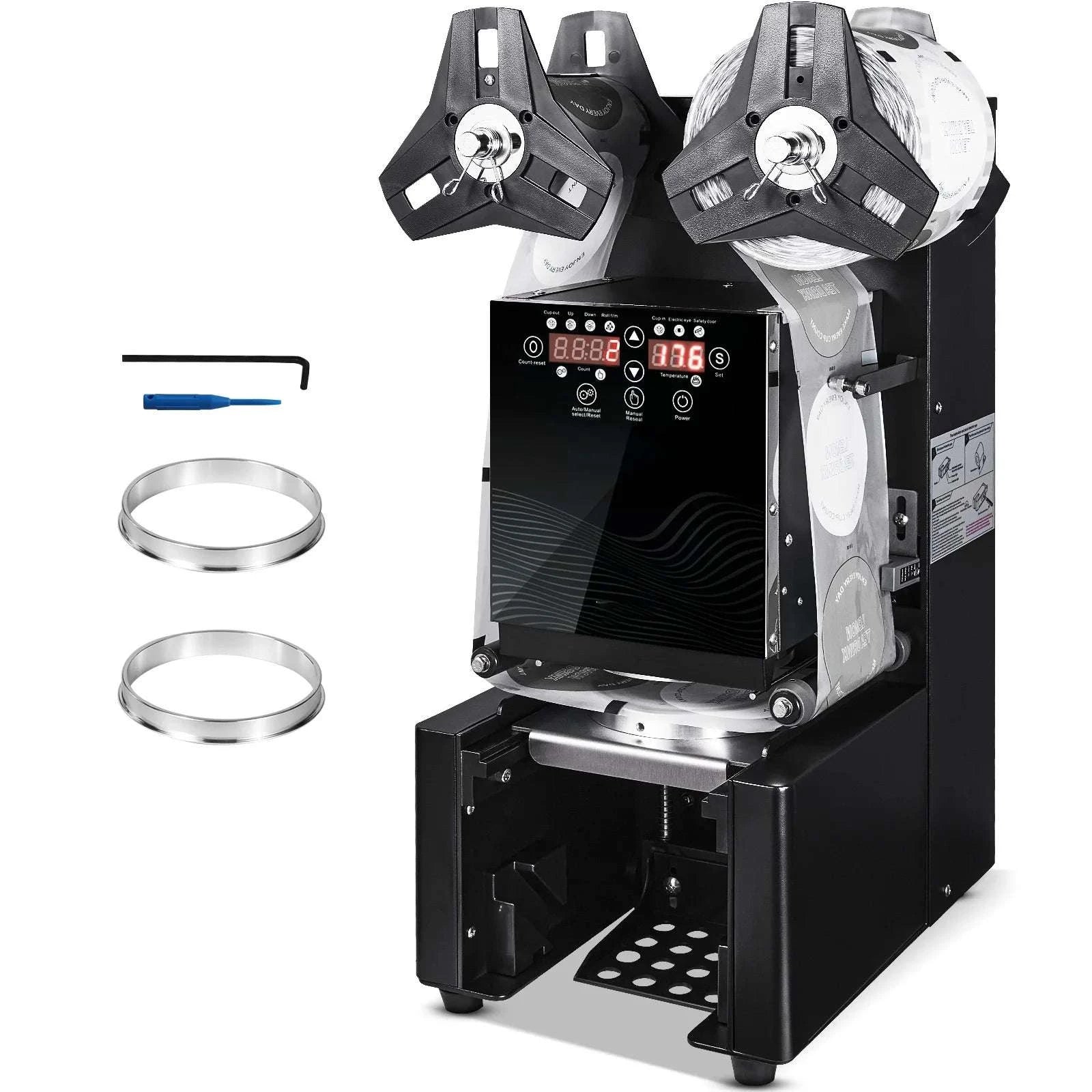 Automatic Cup Sealing Machine 500–650 Cups/H for Boba & Drinks-Black New / United States