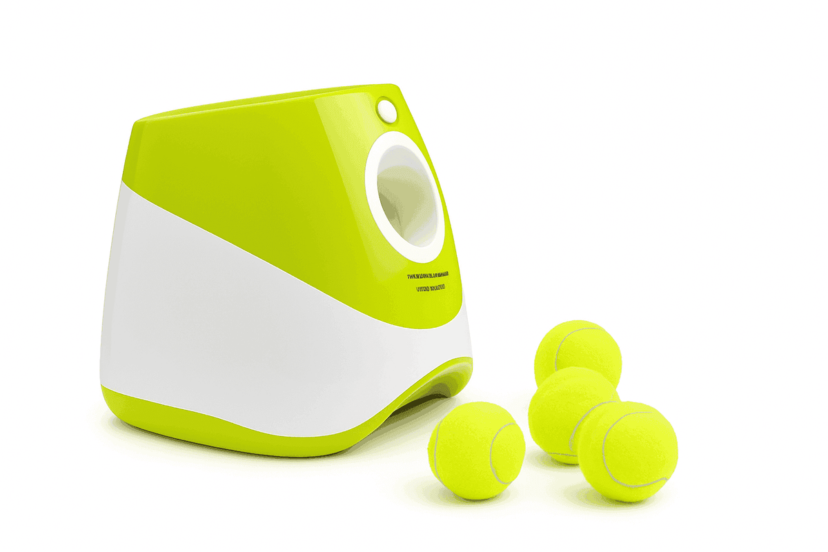 Automatic Dog Ball Launcher with 3 Distances, USB Rechargeable-with 3 tennis / france