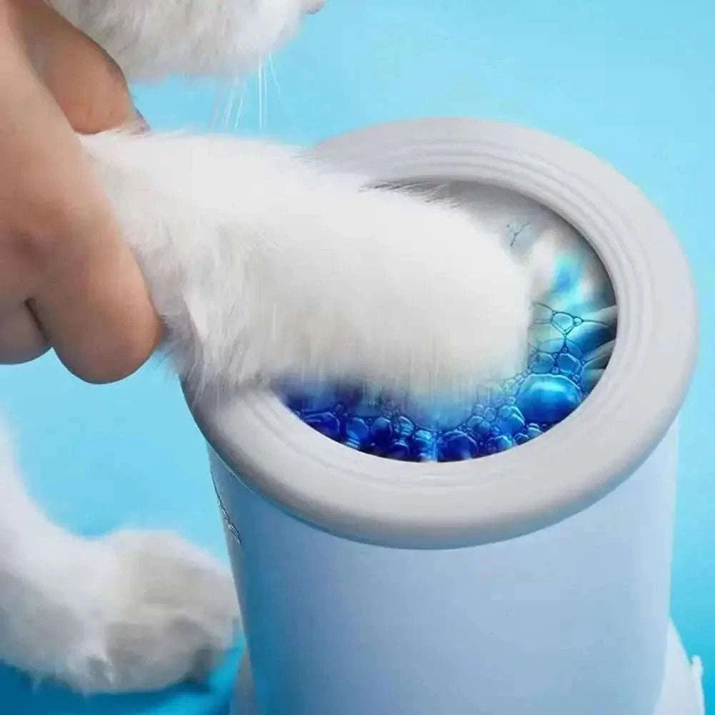 Automatic Dog Paw Cleaner Electric Grooming Cup-Blue