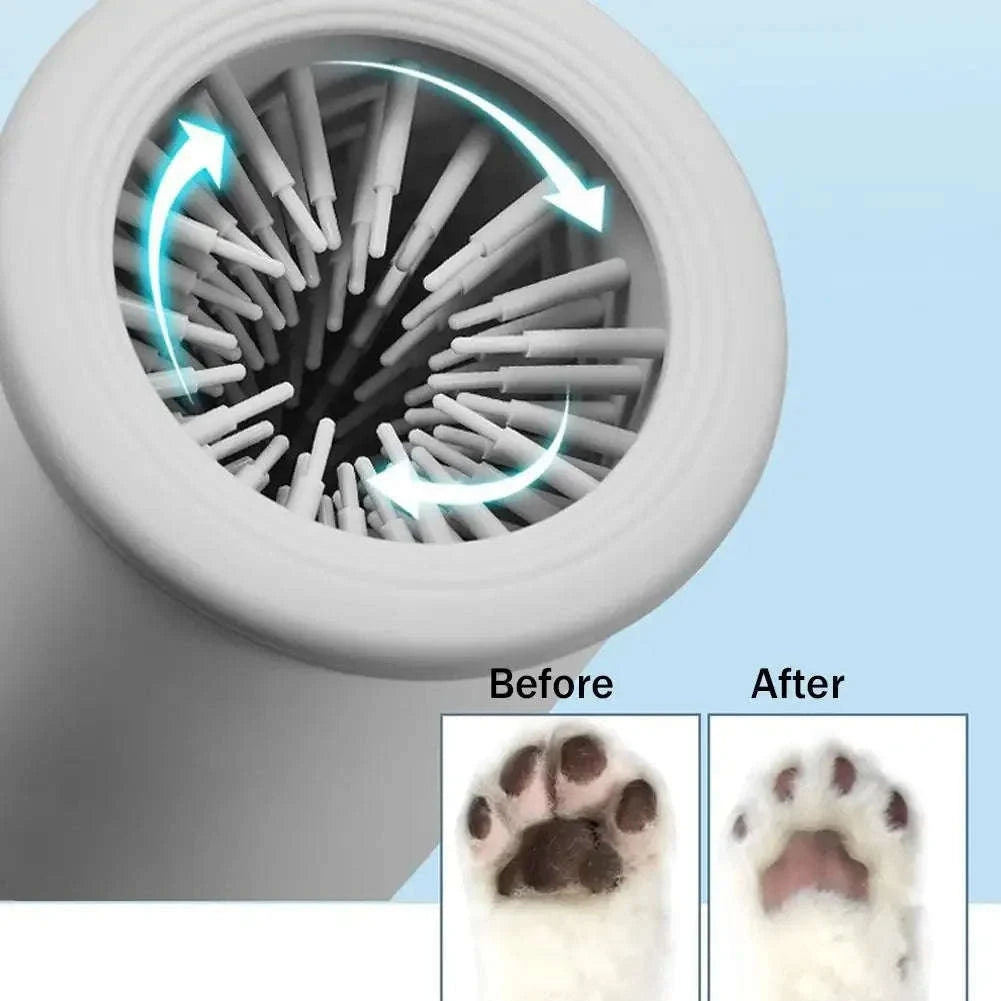 Automatic Dog Paw Cleaner Electric Grooming Cup-Blue