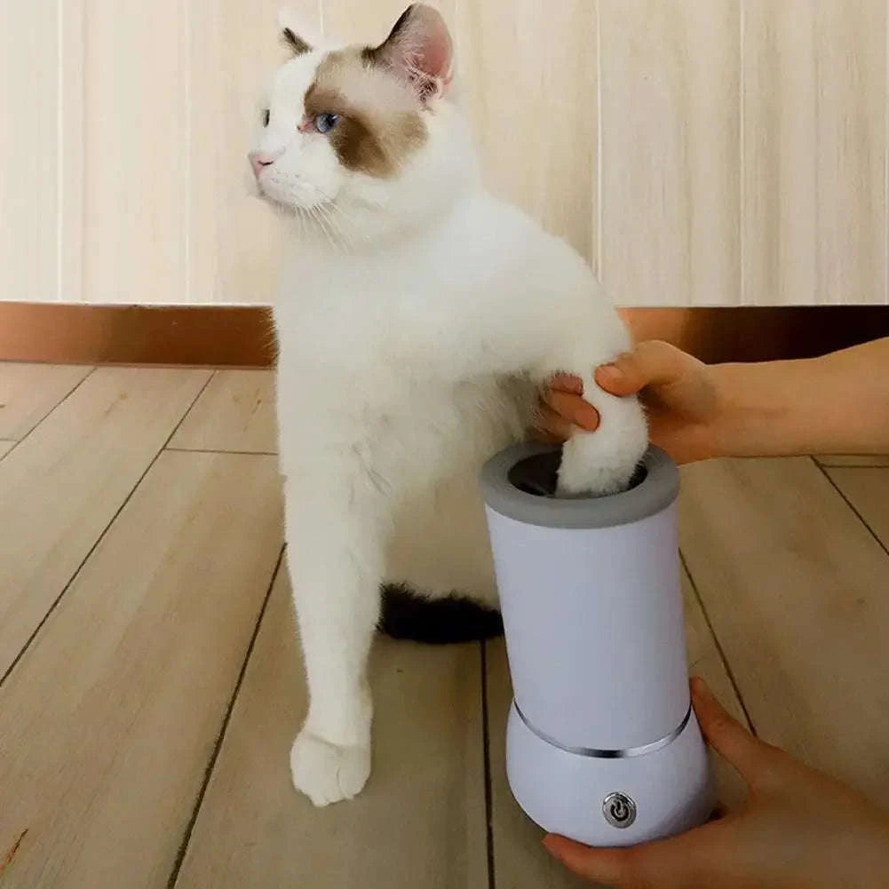 Automatic Dog Paw Cleaner Electric Grooming Cup-Blue