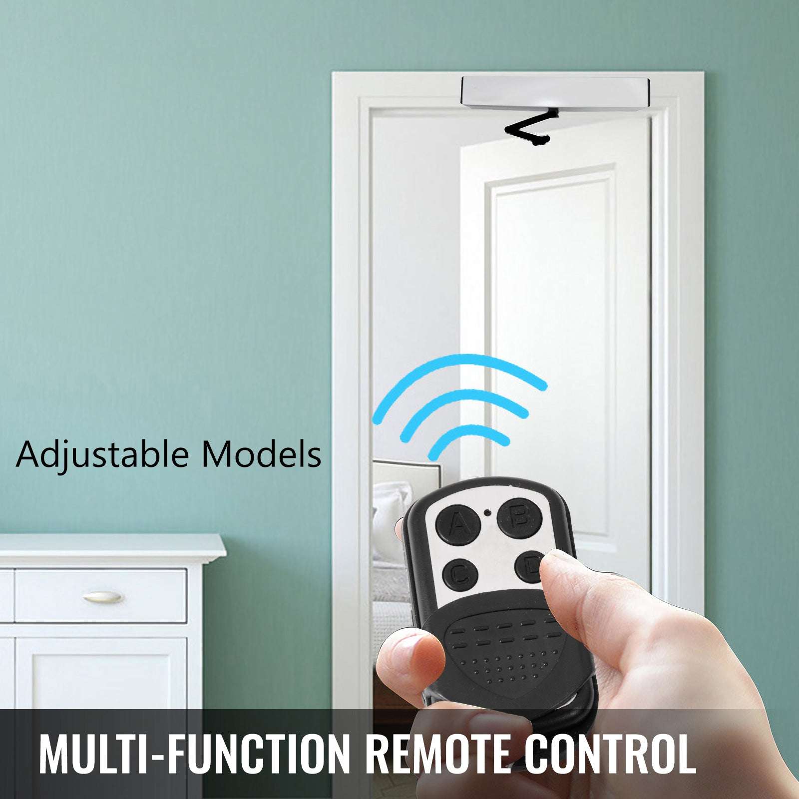 Automatic Door Opener Kit with Sensor & Remote 120° Swing-spain