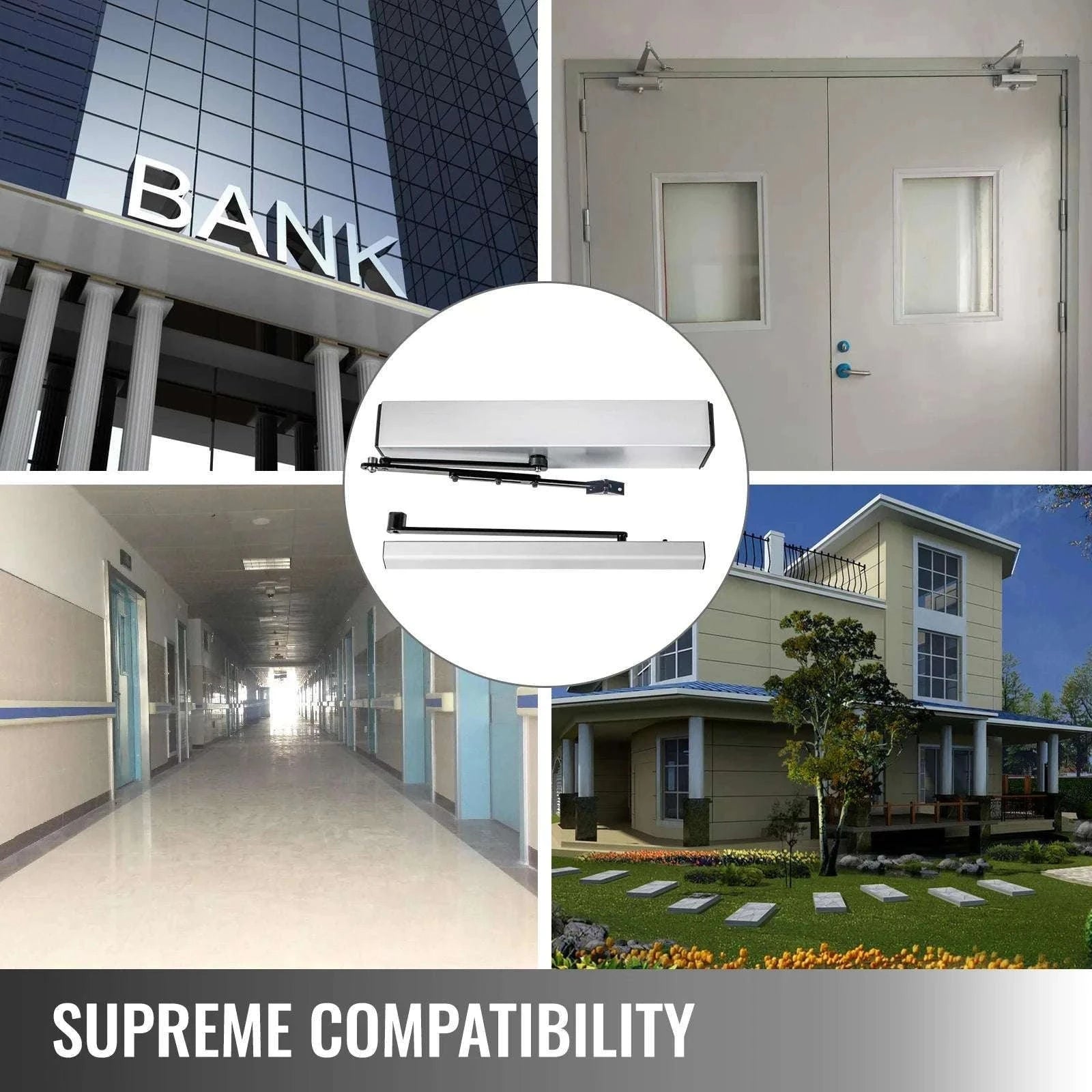 Automatic Door Opener Kit with Sensor & Remote 120° Swing-spain