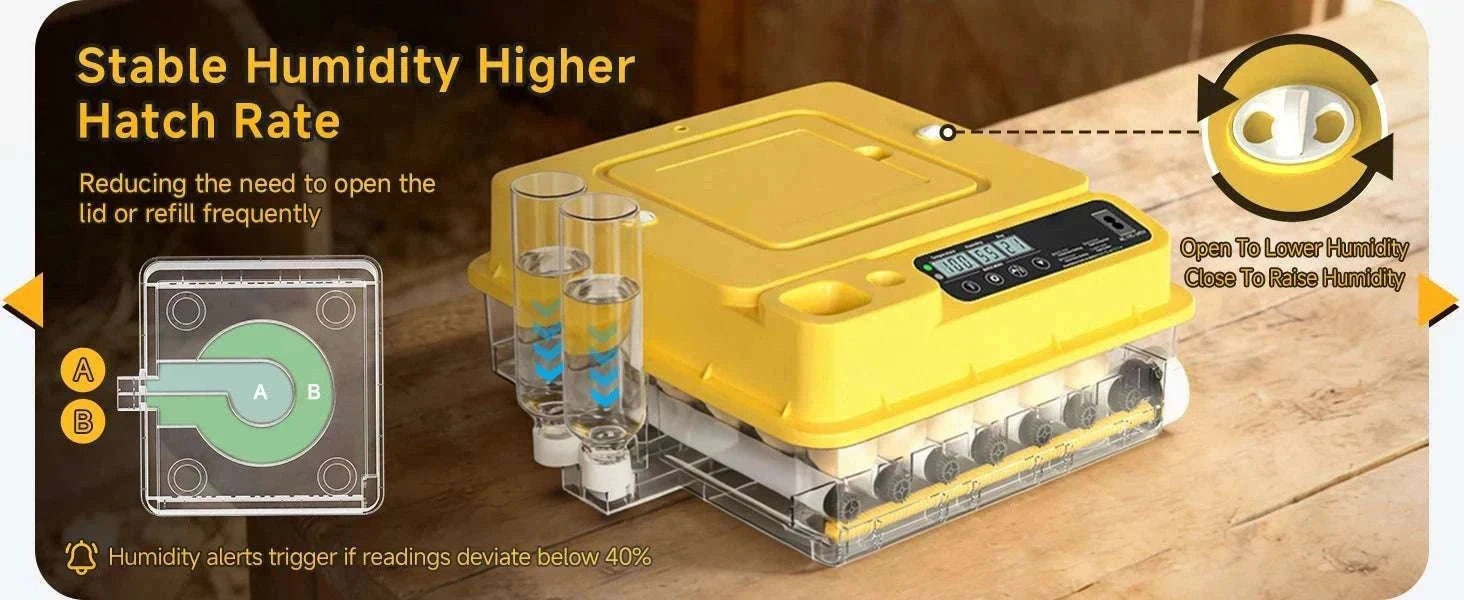 Automatic Egg Incubator 36–216 Capacity with Auto Turning Control-108 Eggs / United States