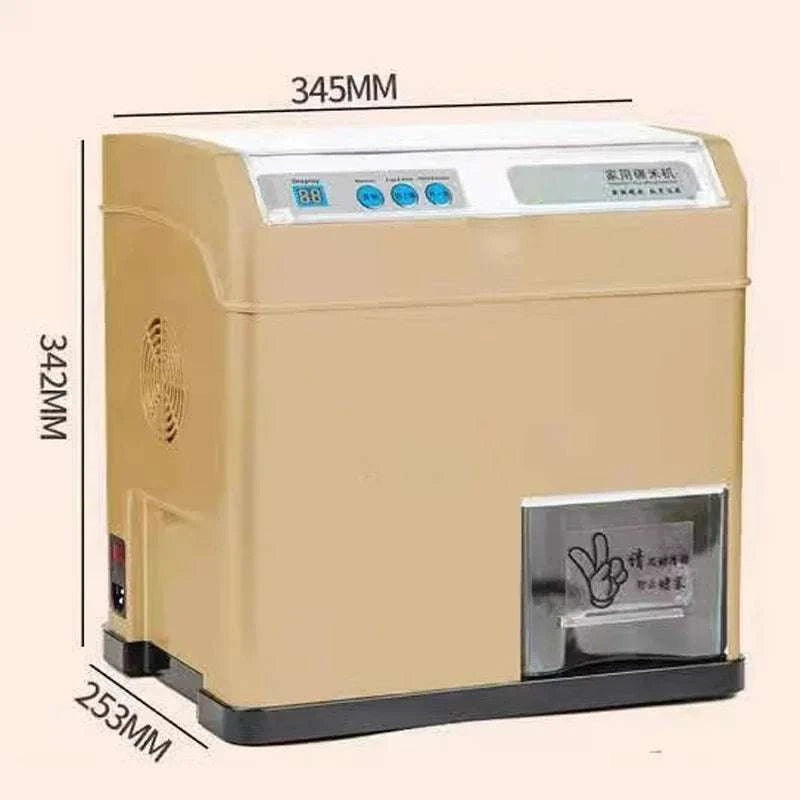 Automatic Electric Rice Mill Machine 500W Household Rice Husker-WHITE