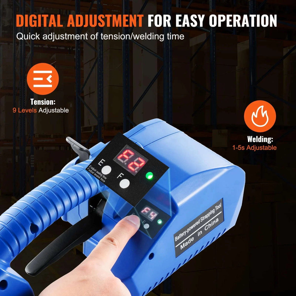 Automatic Electric Strapping Machine for PP PET Straps-blue / United States