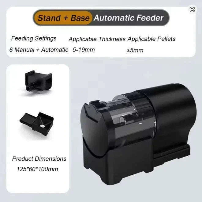 Automatic Fish Feeder with Programmable Timer, 100ml Capacity-Base upgrade version