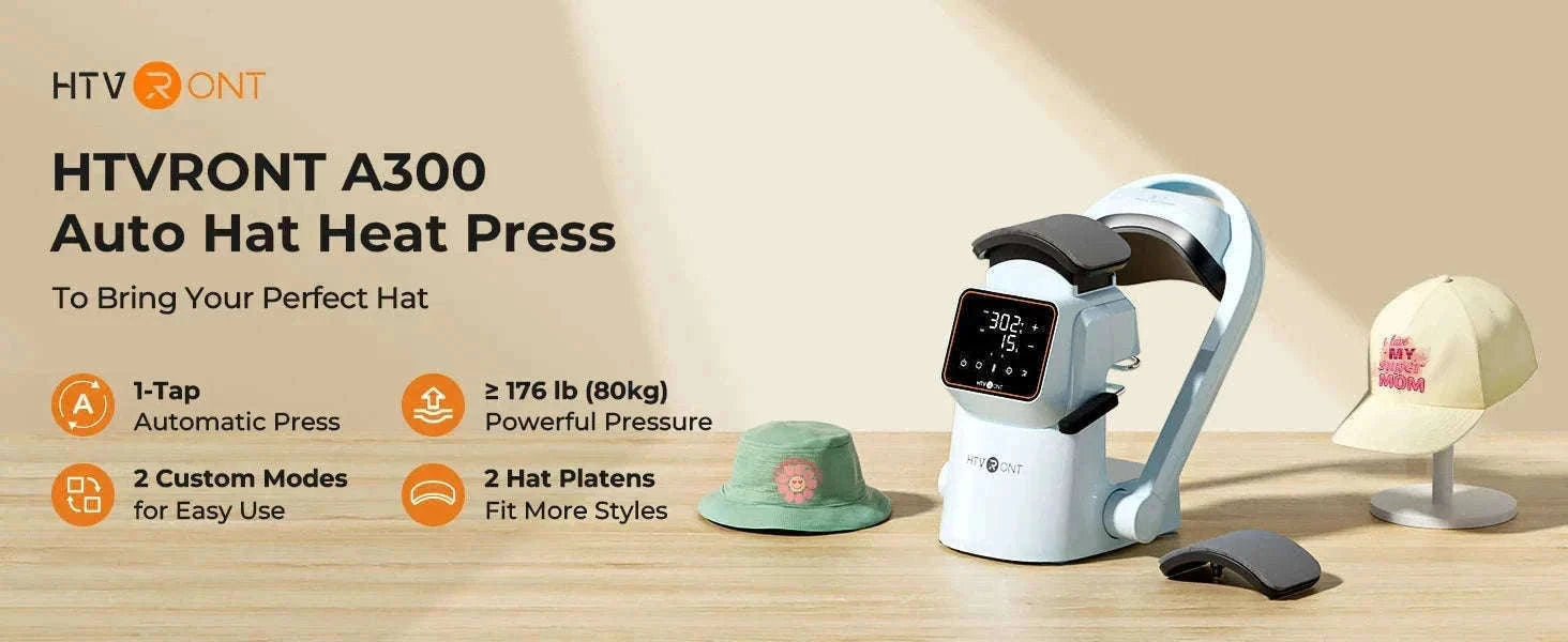Automatic Hat Heat Press Machine with Dual Platens & Precision Control-United States / EU