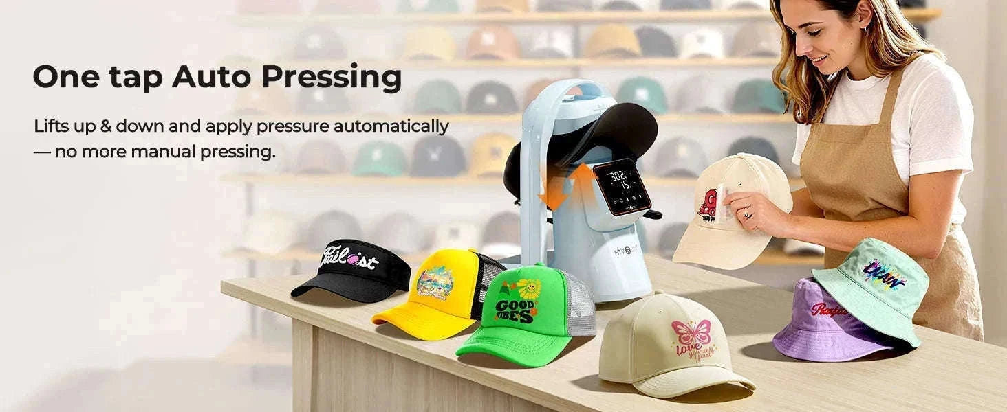 Automatic Hat Heat Press Machine with Dual Platens & Precision Control-United States / EU