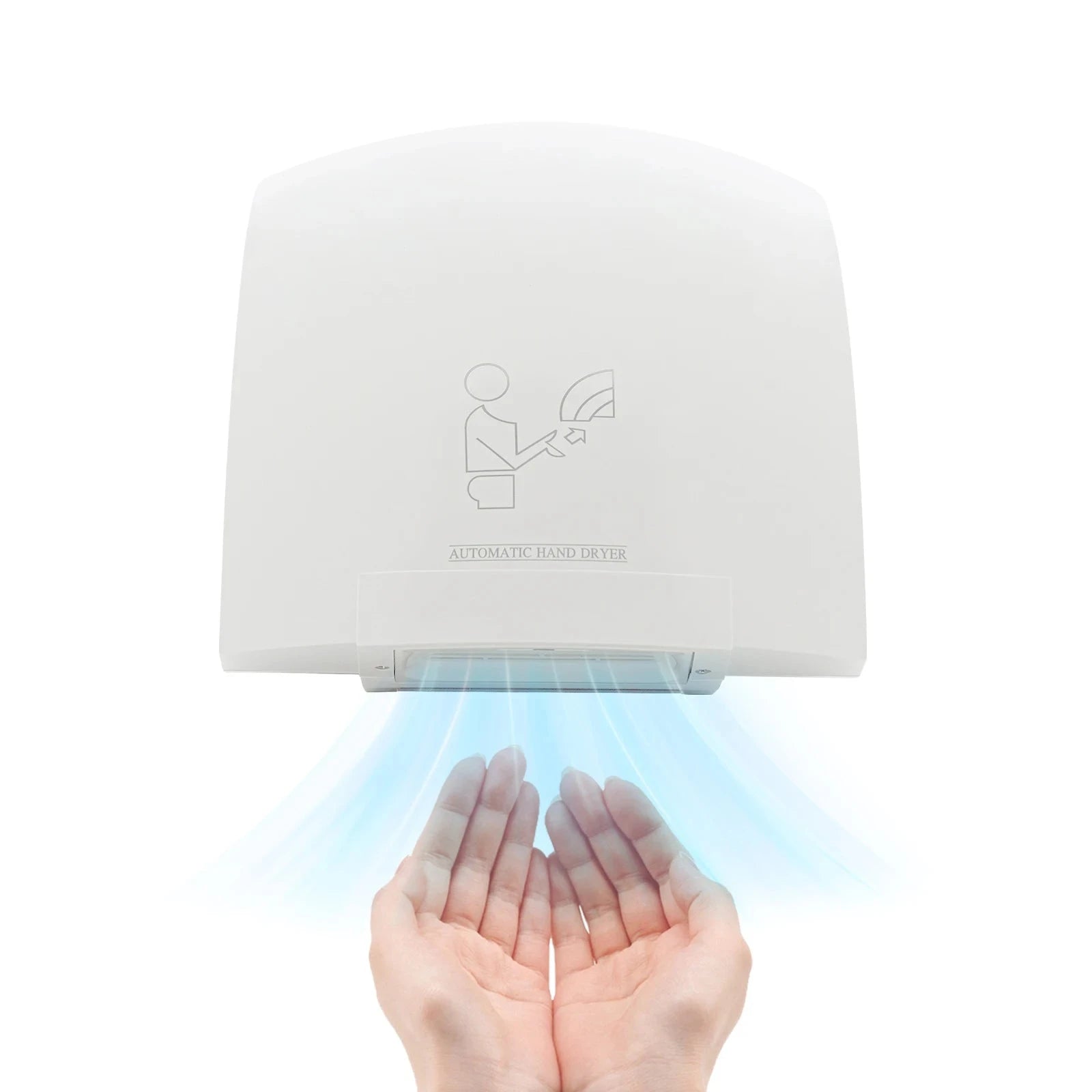 Automatic Infrared Hand Dryer 1200W Wall-Mounted Fast Drying-WHITE / United States