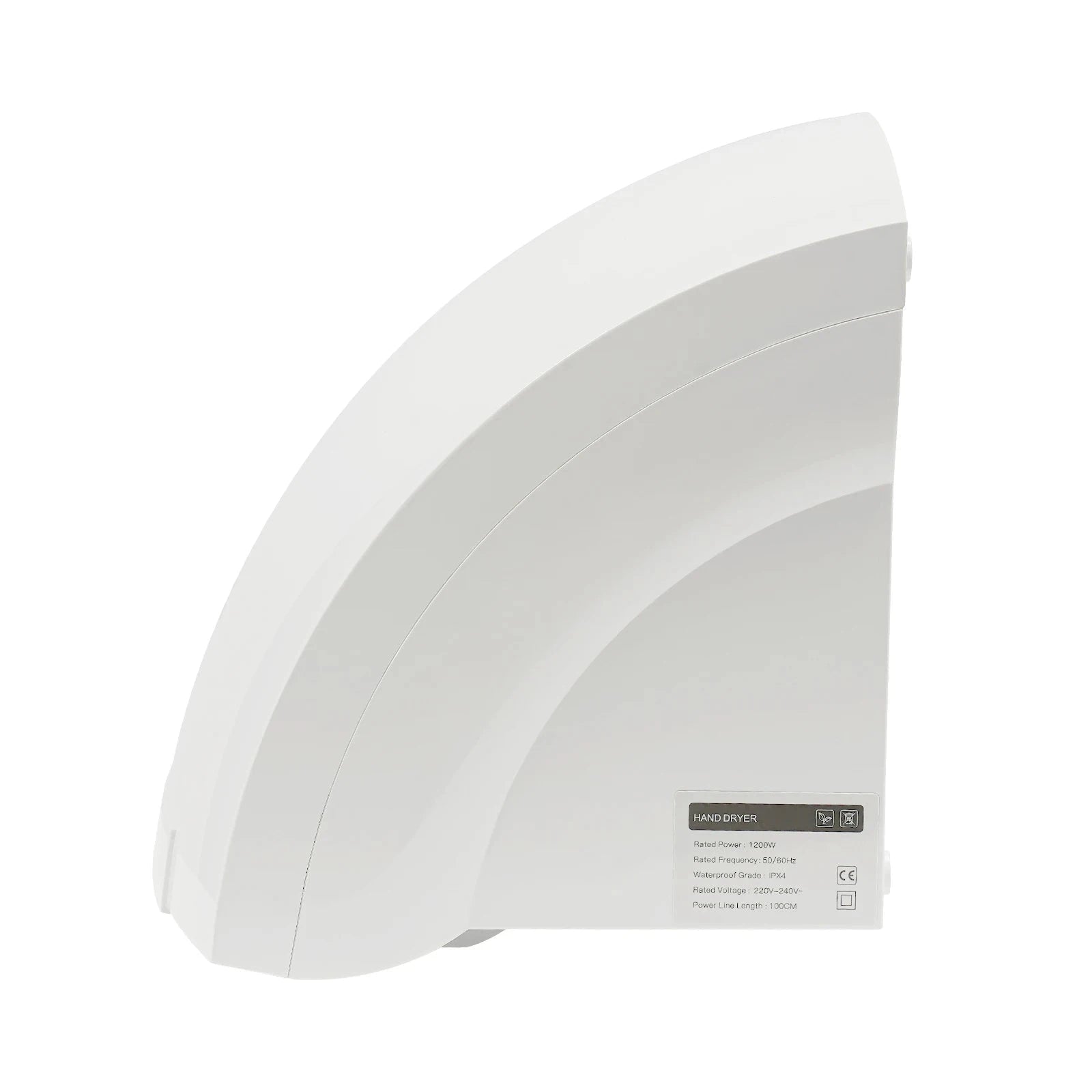Automatic Infrared Hand Dryer 1200W Wall-Mounted Fast Drying-WHITE / United States
