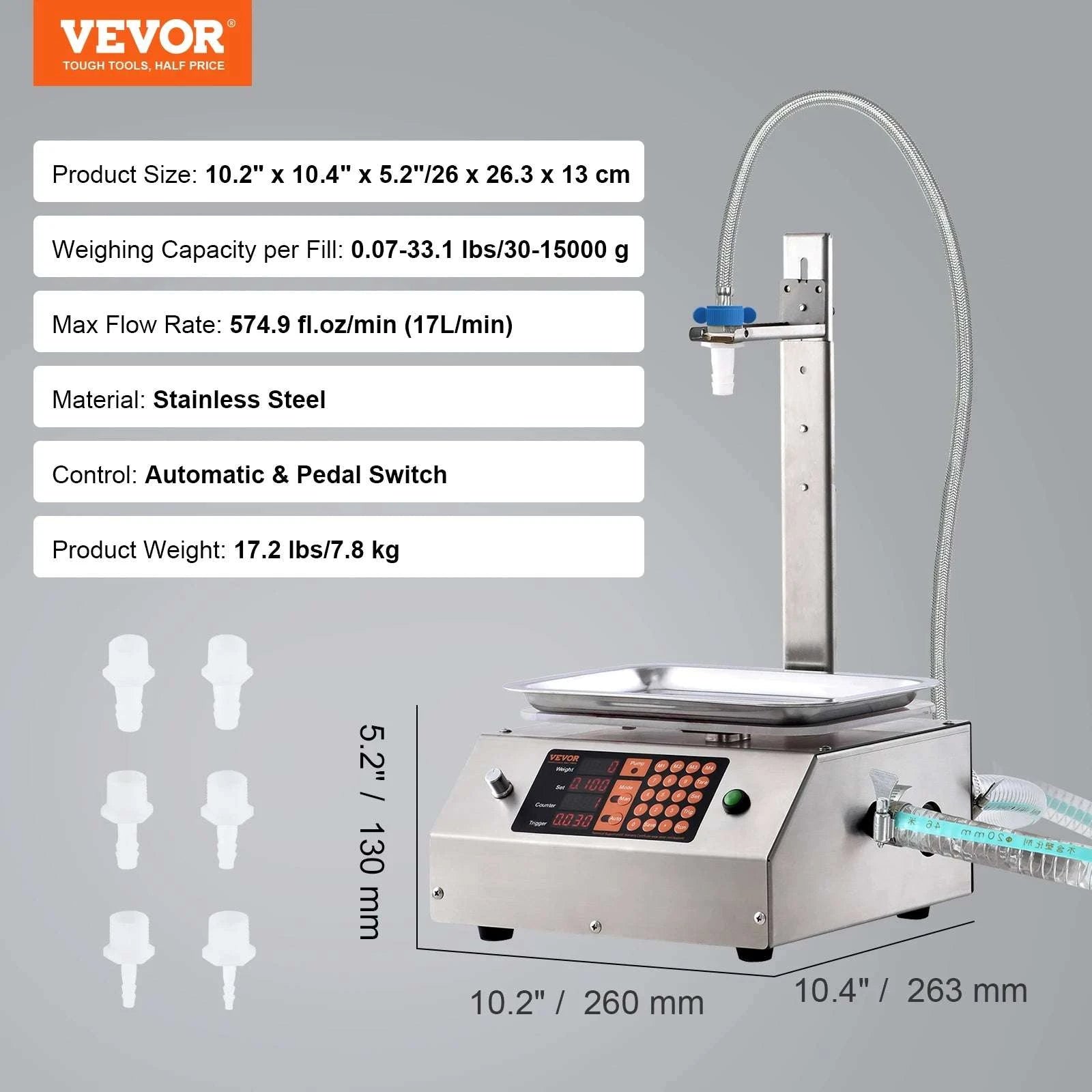 Automatic Liquid Filling Machine with Digital Control & 17L/min Flow-30-15000g / CZECH REPUBLIC