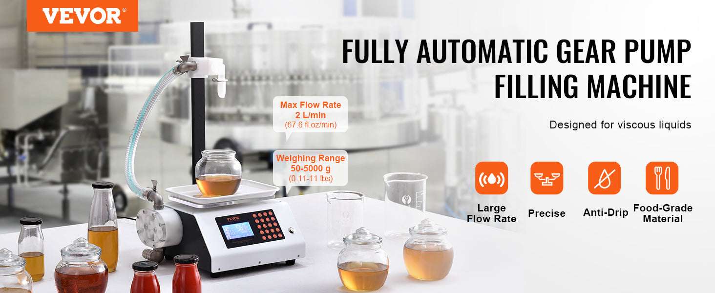 Automatic Liquid Filling Machine with Gear Pump 50–5000g-50-5000 g / GERMANY