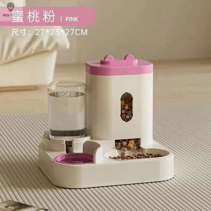 Automatic Pet Feeder – Gravity-Fed Food and Water Dispenser for Cats & Dogs-Gold / L / 2L