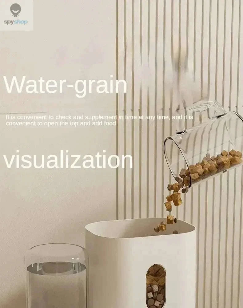 Automatic Pet Feeder – Gravity-Fed Food and Water Dispenser for Cats & Dogs-Gold / L / 2L