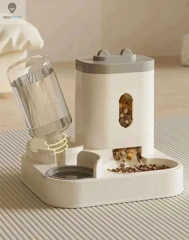 Automatic Pet Feeder – Gravity-Fed Food and Water Dispenser for Cats & Dogs-Gold / L / 2L