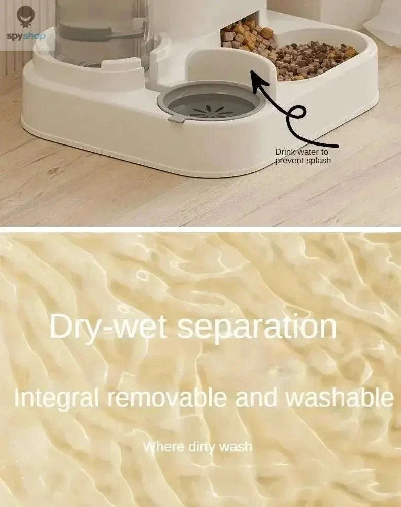 Automatic Pet Feeder – Gravity-Fed Food and Water Dispenser for Cats & Dogs-Gold / L / 2L