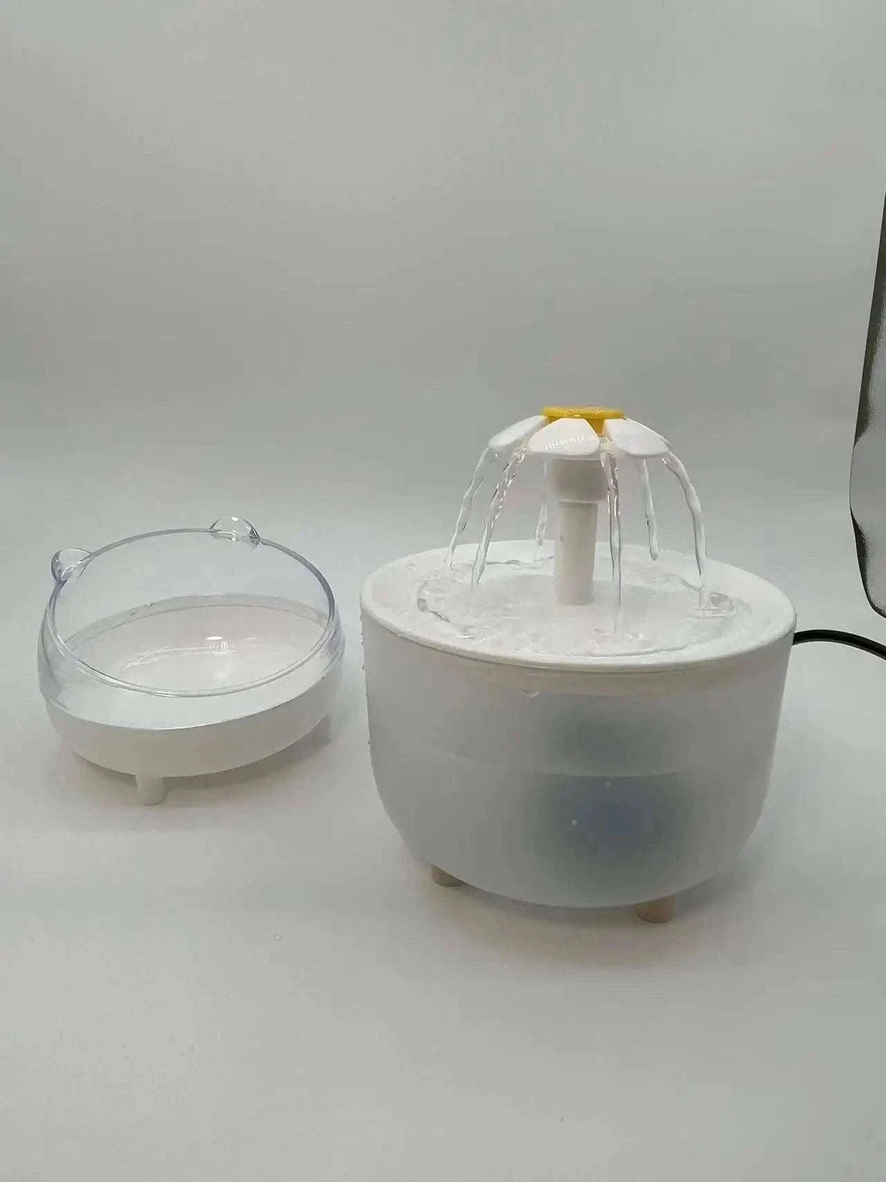 Automatic Pet Water Fountain with Quiet USB Filtration-USB 5V / Wood lotus flowers / 1.2L 15  15  9 CM