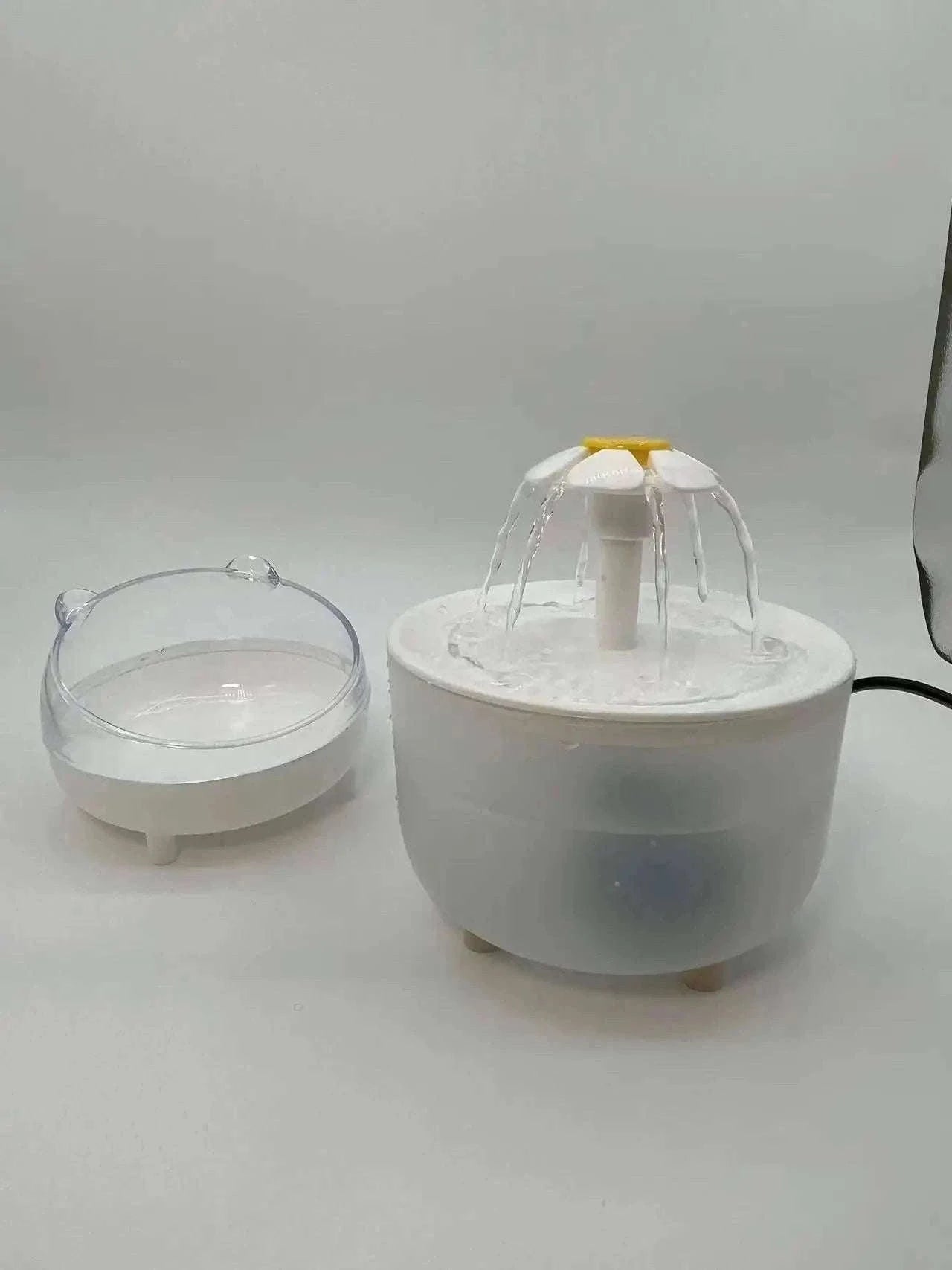 Automatic Pet Water Fountain with Quiet USB Filtration-USB 5V / Wood lotus flowers / 1.2L 15  15  9 CM