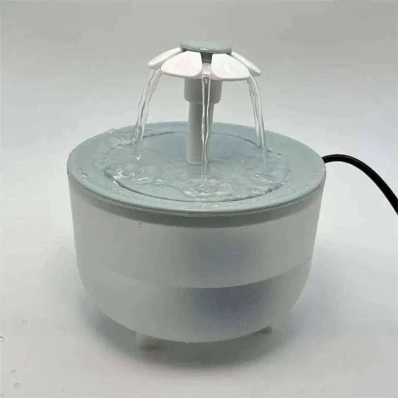Automatic Pet Water Fountain with Quiet USB Filtration-USB 5V / Wood lotus flowers / 1.2L 15  15  9 CM