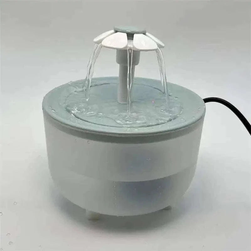 Automatic Pet Water Fountain with Quiet USB Filtration-USB 5V / Wood lotus flowers / 1.2L 15  15  9 CM