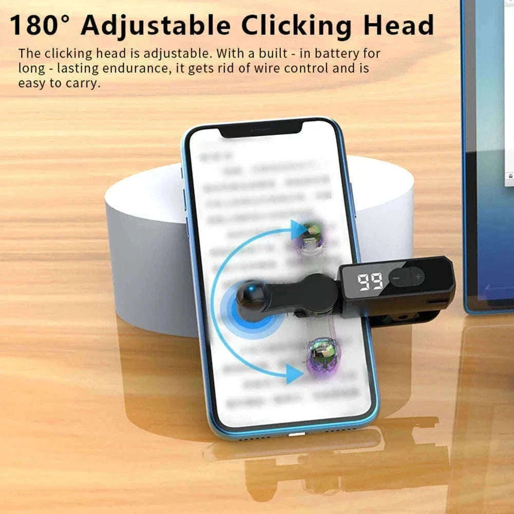Automatic Phone Screen Clicker with Adjustable Speed and Display-black / No / france