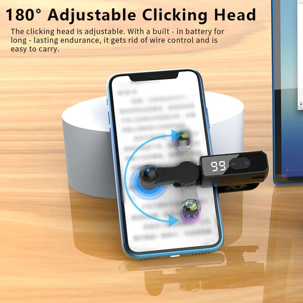 Automatic Phone Screen Clicker with Adjustable Speed and Display-black / No / france